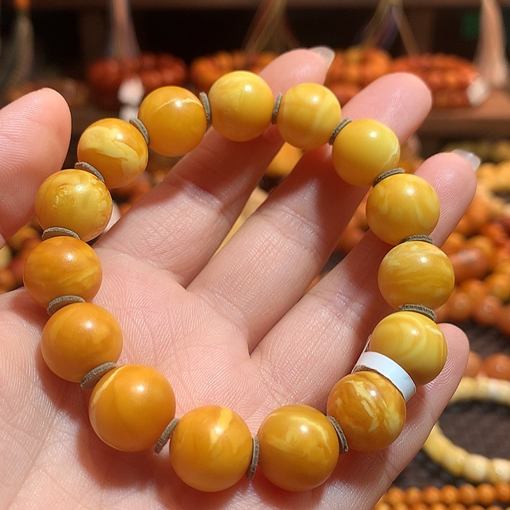 蜜蜡未镶嵌手串蜜蜡手串