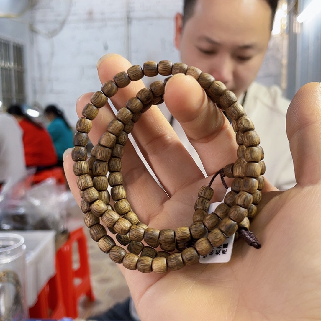 沉香手串棋楠陆河鼓珠长串0.6/12克多样性发一