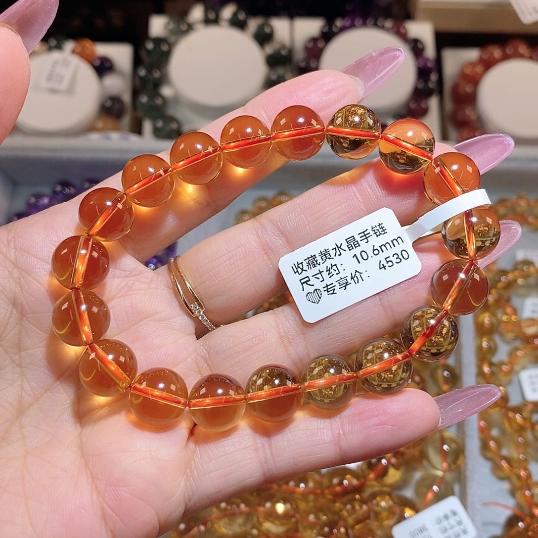 水晶手链未镶嵌黄水晶