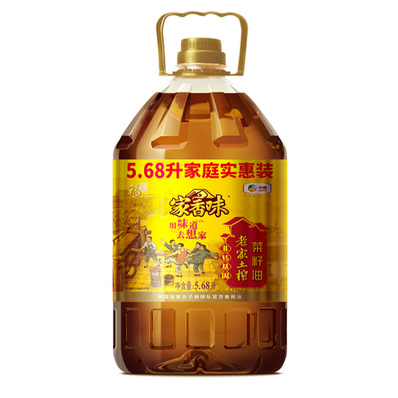 福临门家香味老家土榨菜籽油 5.68升/瓶