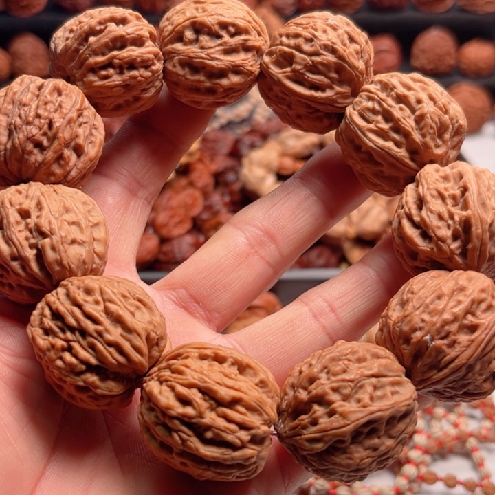 发***啦手串文玩核桃野生玉玺核桃手串