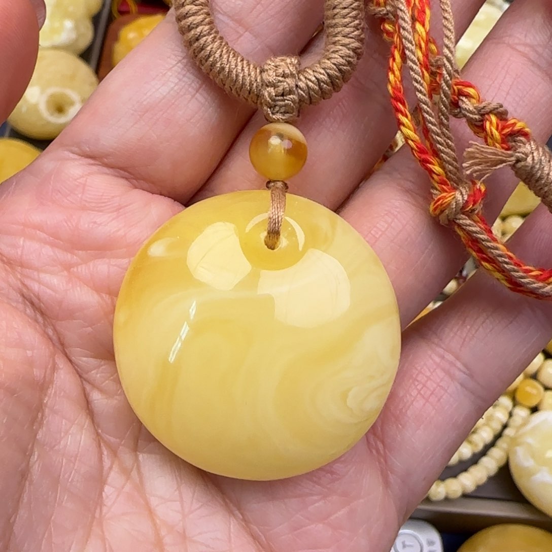 蜜蜡颈饰未镶嵌天然蜜蜡