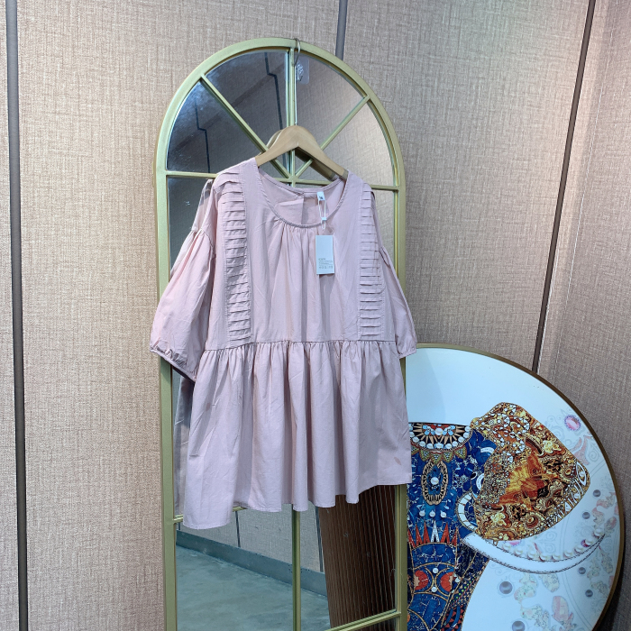 CT72孕妇粉色上衣M90-130 XL140 XXL150