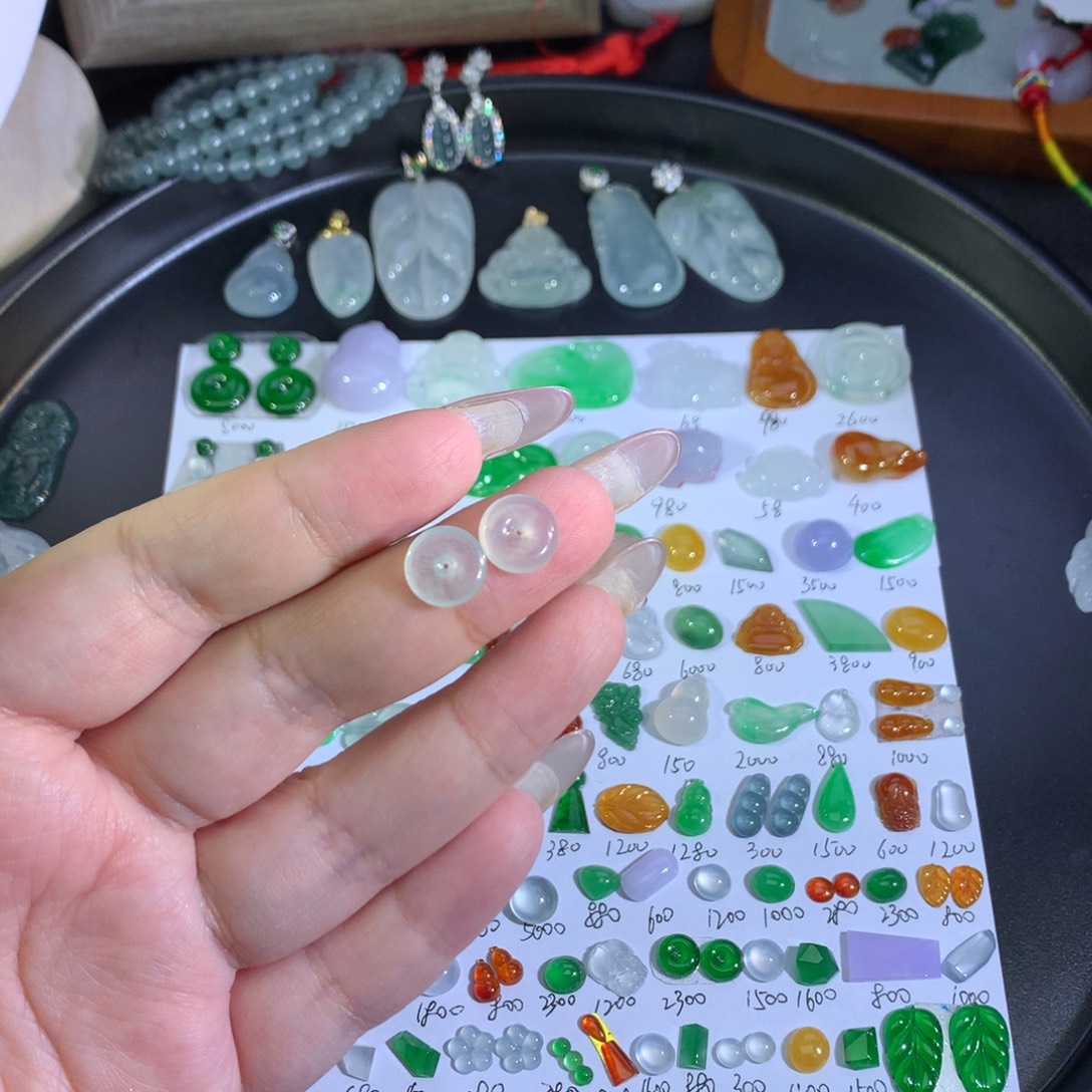 翡翠未镶嵌吊坠(不含链)冰扣