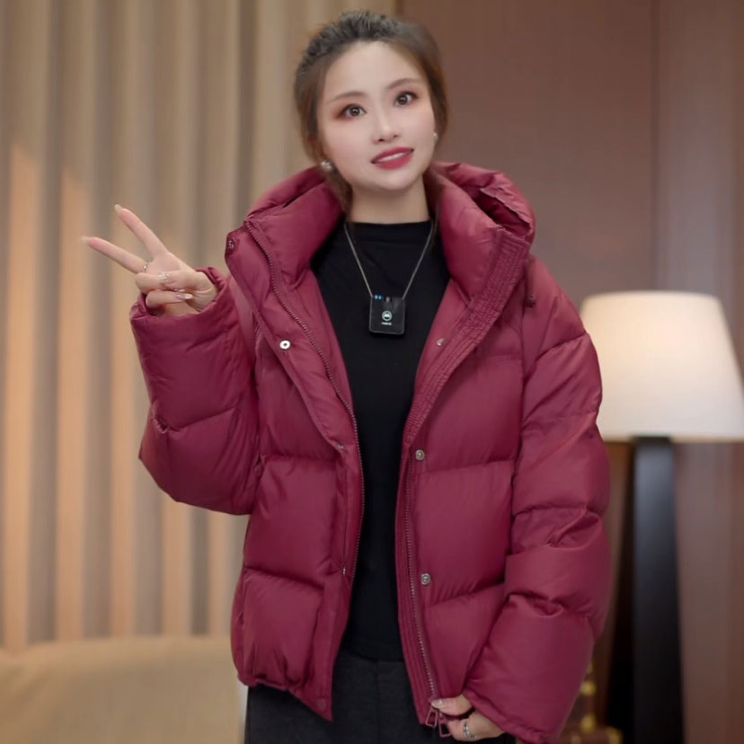 90鹅绒服云朵泡芙短款加厚连帽羽绒服（衣衣）