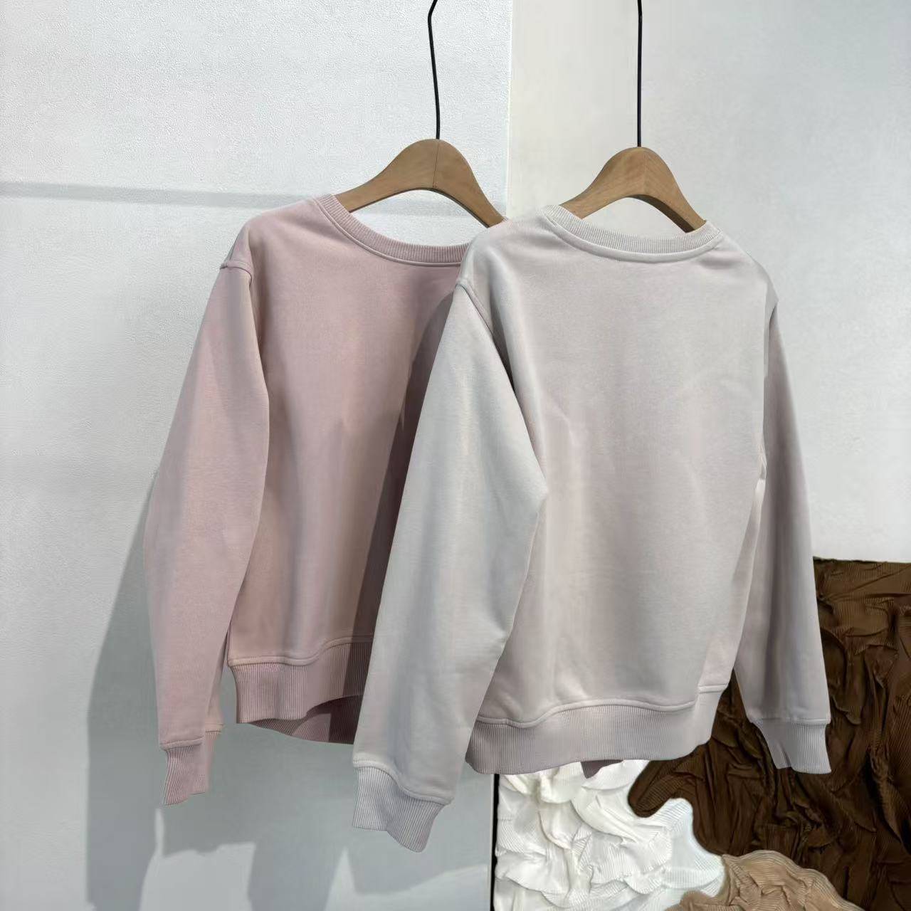 CSY5258 美国客人订单 双色磨毛抓绒喇叭字母卫衣