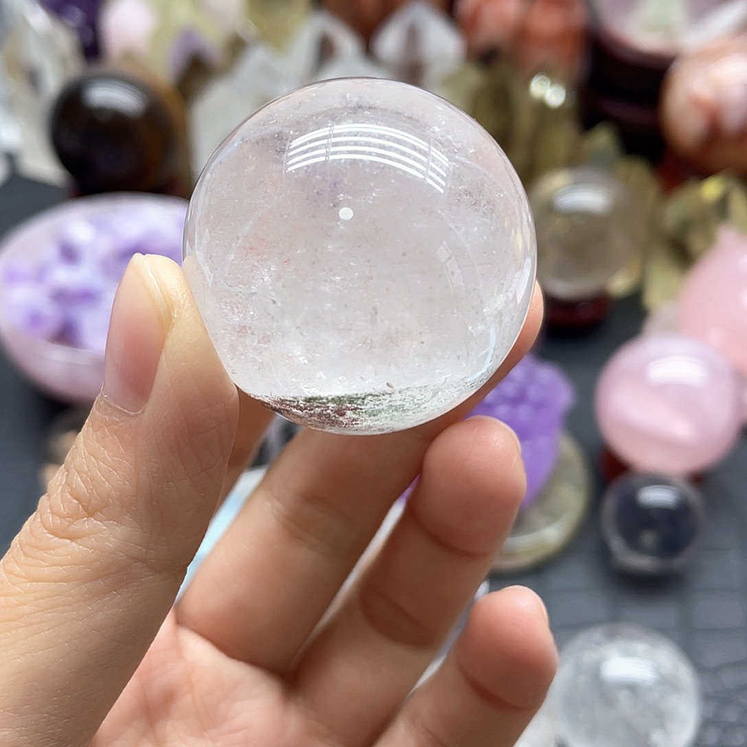 未镶嵌水晶珠宝半成品36幽灵球卡3.5mm无裂