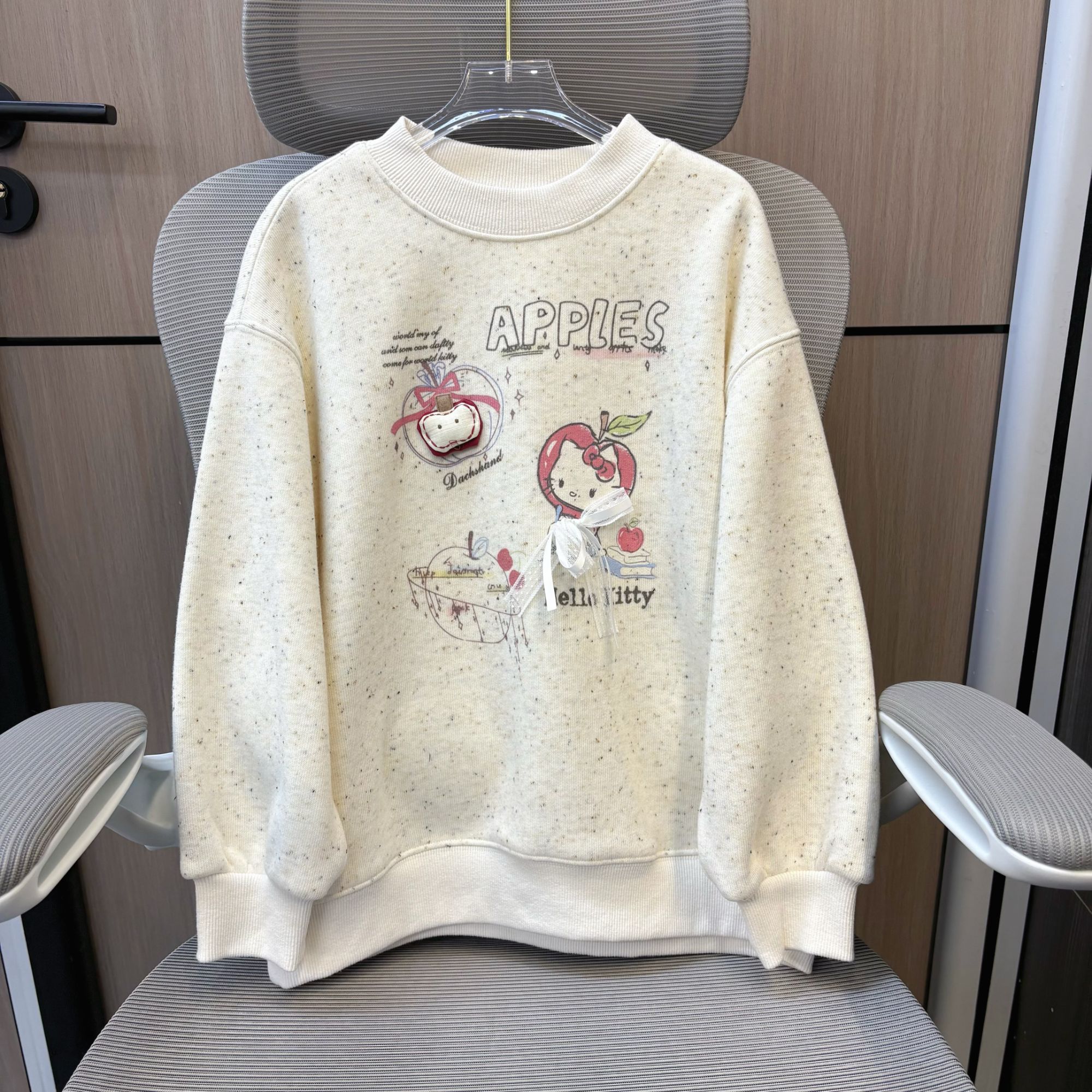 【清货】冬款洋气彩点卡通印花加绒女童圆领卫衣 F307 307 R