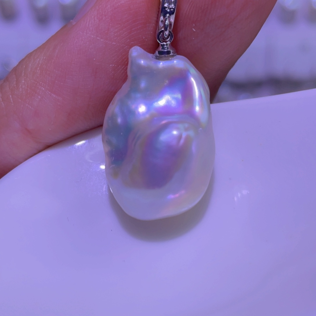 淡水珍珠未镶嵌天然淡水珍珠吊坠