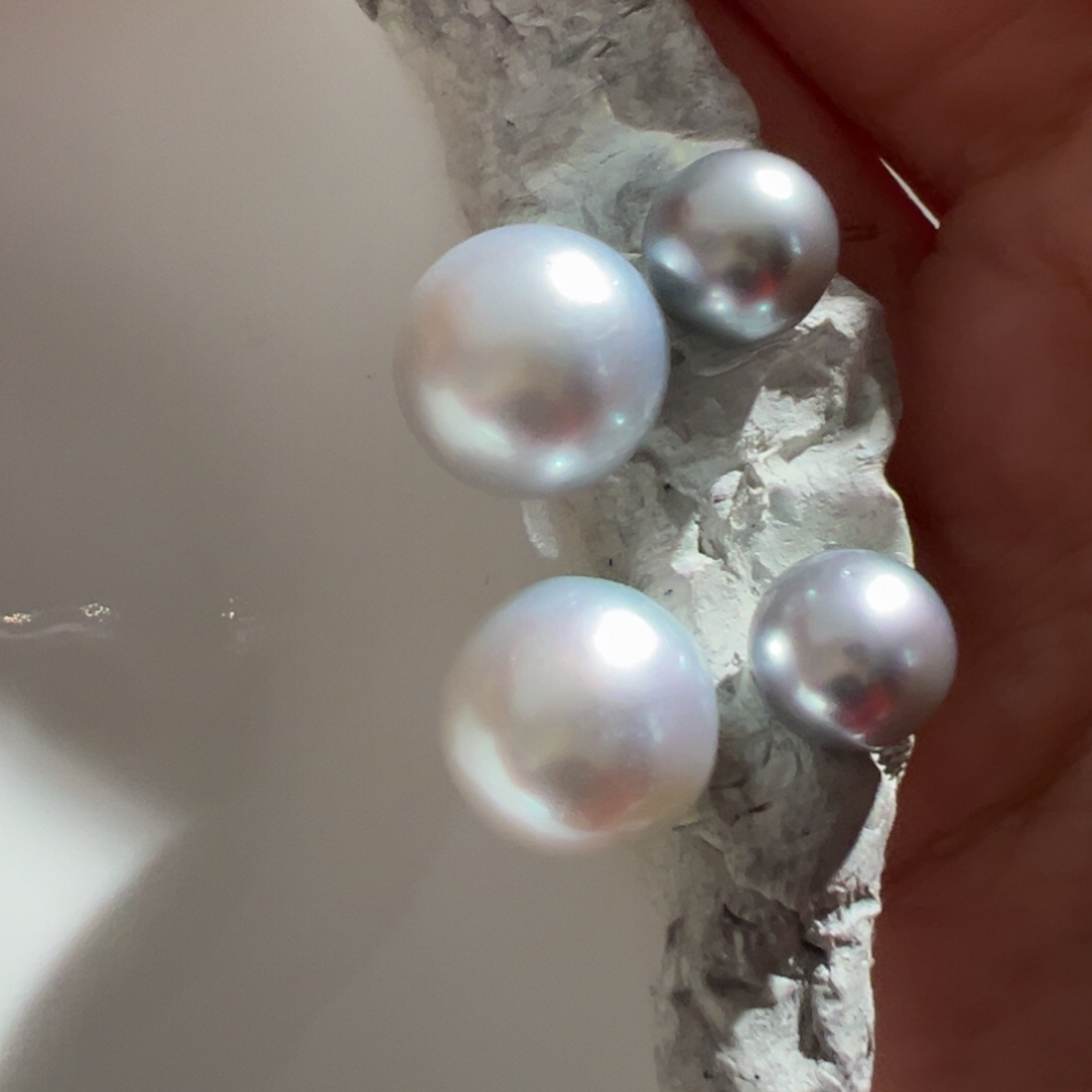 海水珍珠耳饰银S925镶嵌c****8