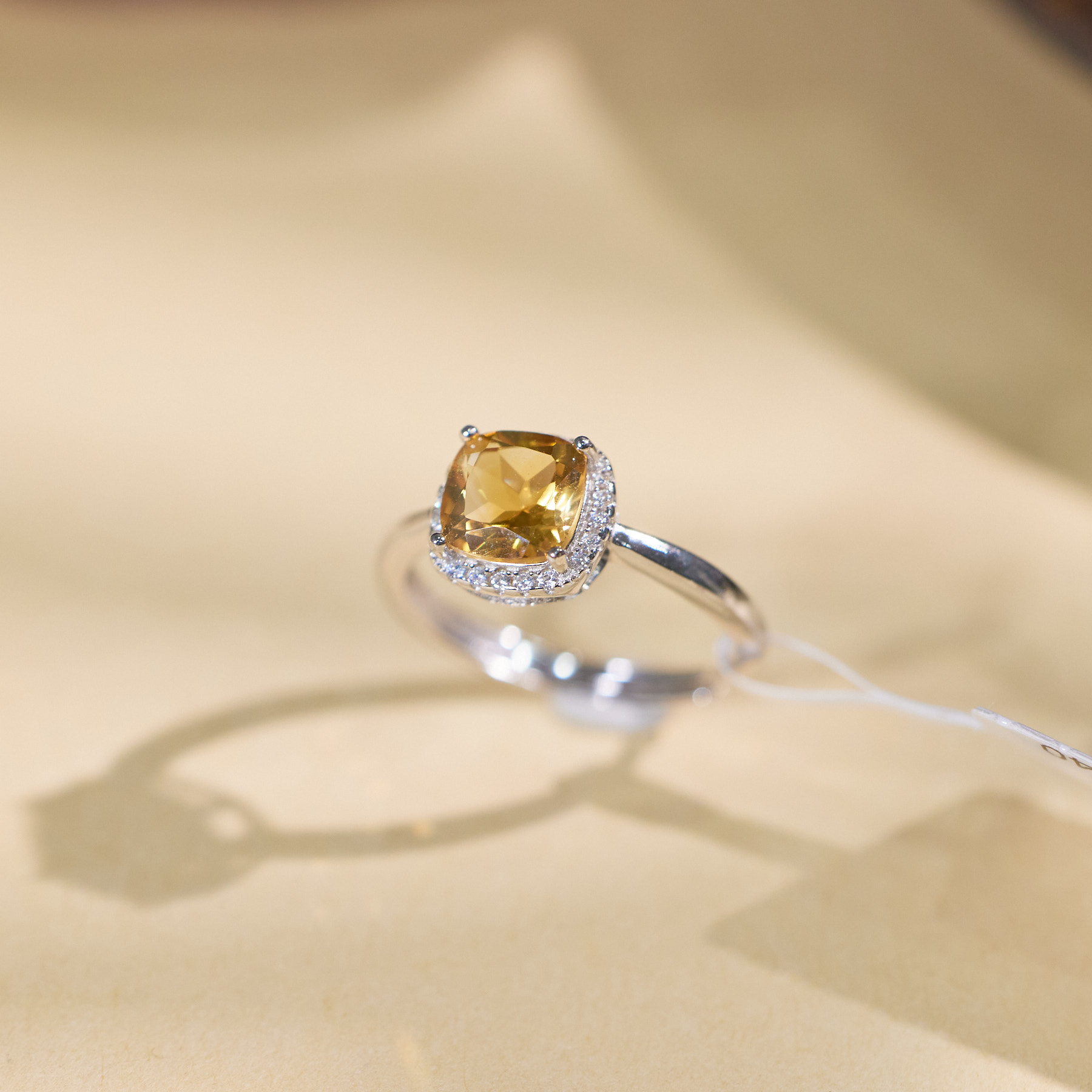 【歪歪】黄水晶戒指*S925镶嵌W3877