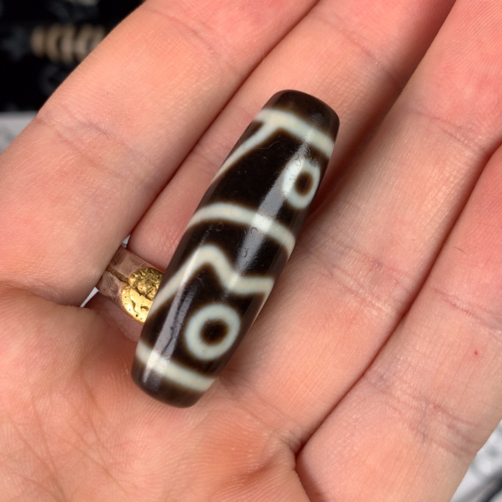 玛瑙/玉髓未镶嵌单珠龙头五眼玛瑙单珠