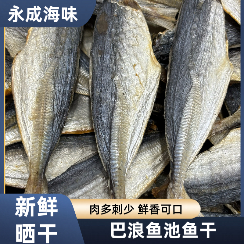 新鲜自晒去头巴浪鱼池鱼干海鲜干货晒干咸鱼干