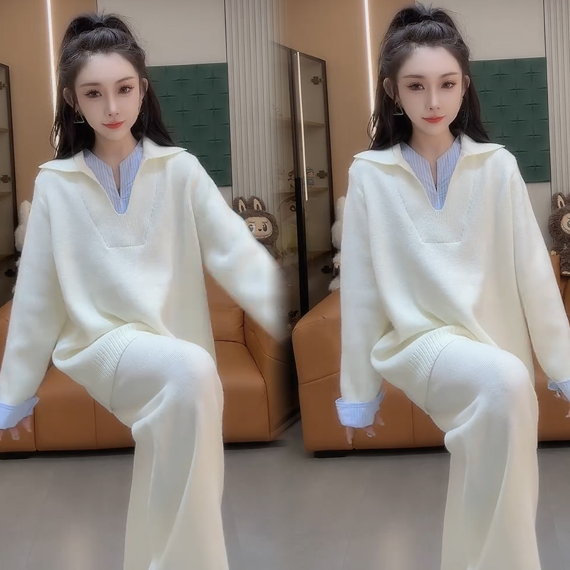 2025秋季新款时尚显瘦气质网红高档套装女高级百搭宽松大码两件套