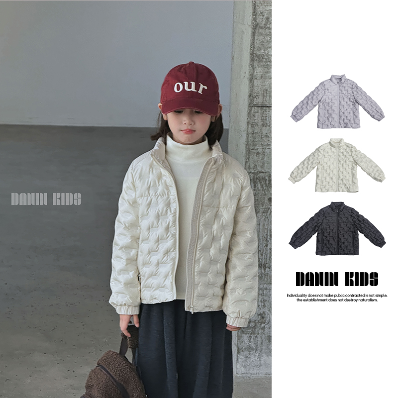 嗒囜【冬日轻暖小太阳】90白鸭绒立体浮雕压纹儿童冬装羽绒服外套