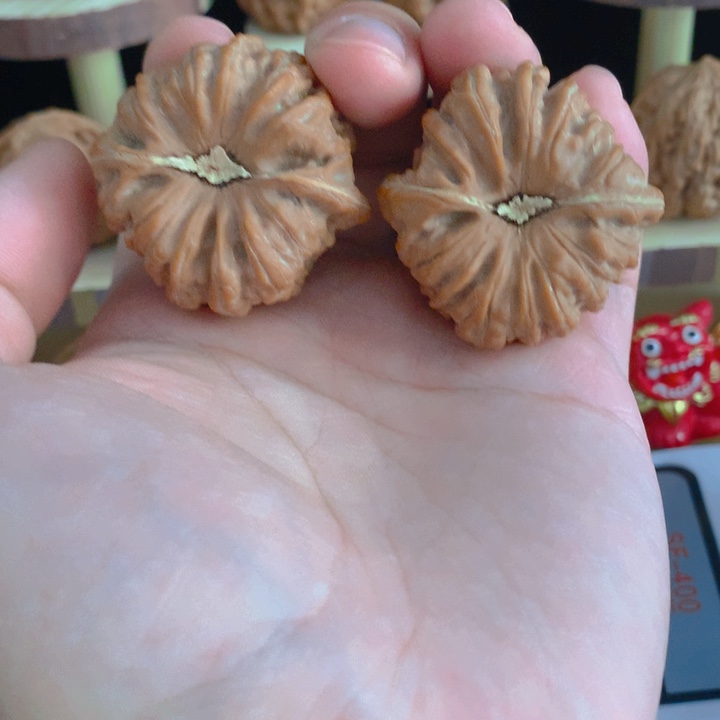 文玩核桃把件凹底