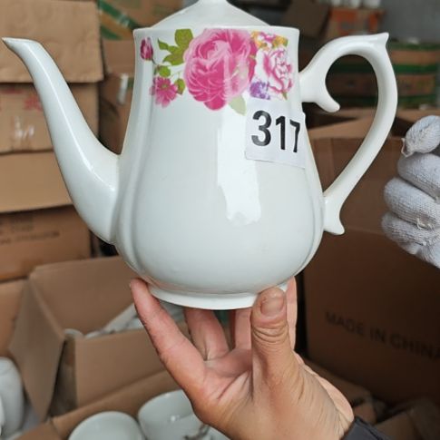 库存瓷片多孔茶壶