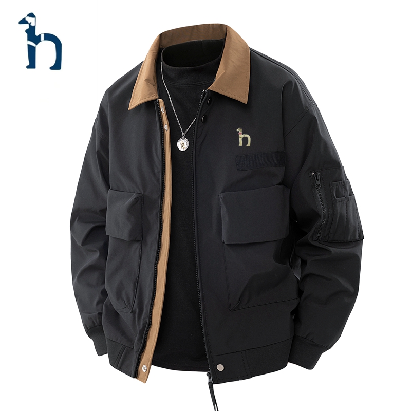 哈吉斯潮牌HGXXYS机能风夹克男士春秋季口袋立领防风冲锋休闲外套