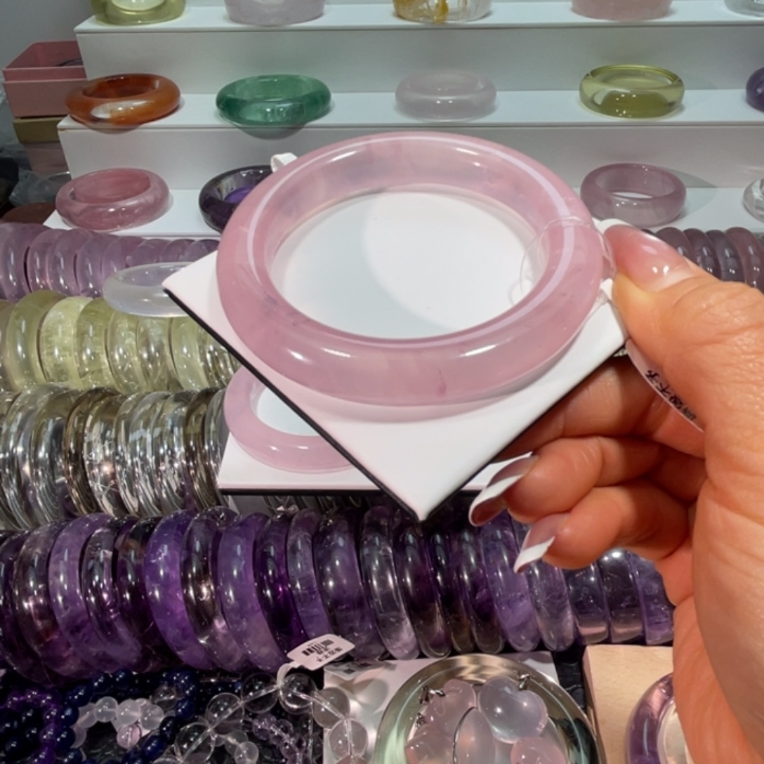 花***六水晶未镶嵌手镯手镯59.8圈口26号