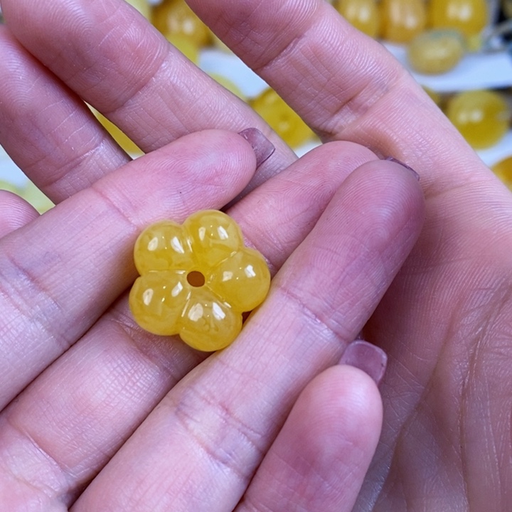 蜜蜡手链未镶嵌不*博天然无优化琥珀蜜蜡