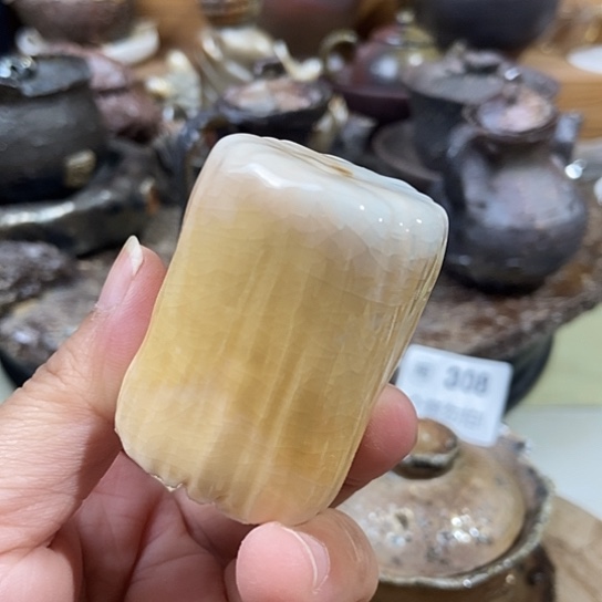 杯盖置柴烧裸烧手作品