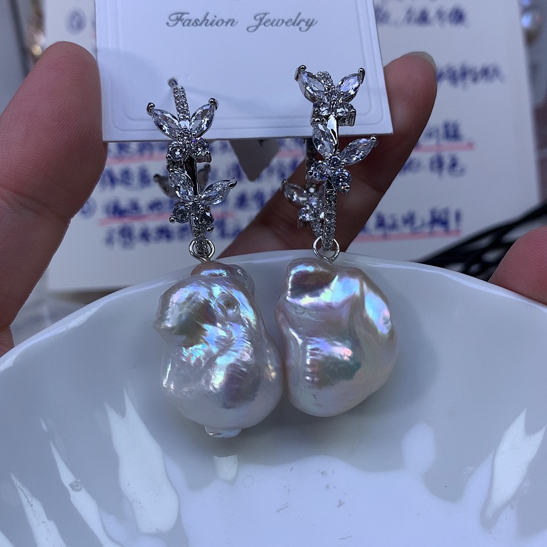 淡水珍珠耳饰合金特价3739