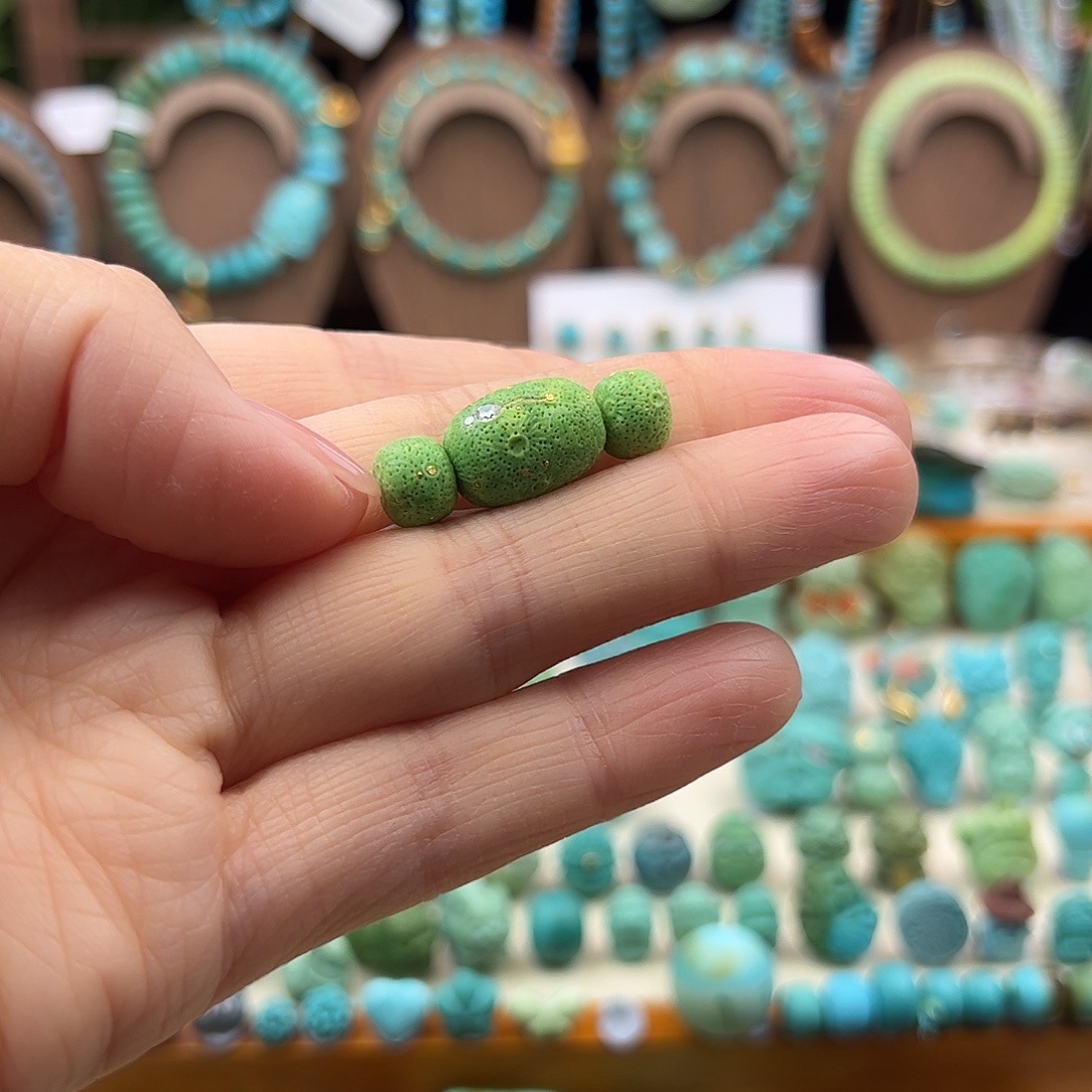 绿松石未镶嵌珠子