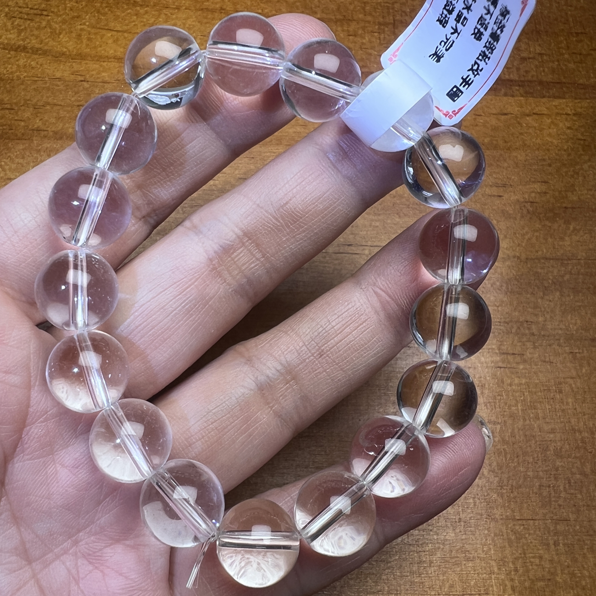 白水晶手串晶莹剔透，好漂亮