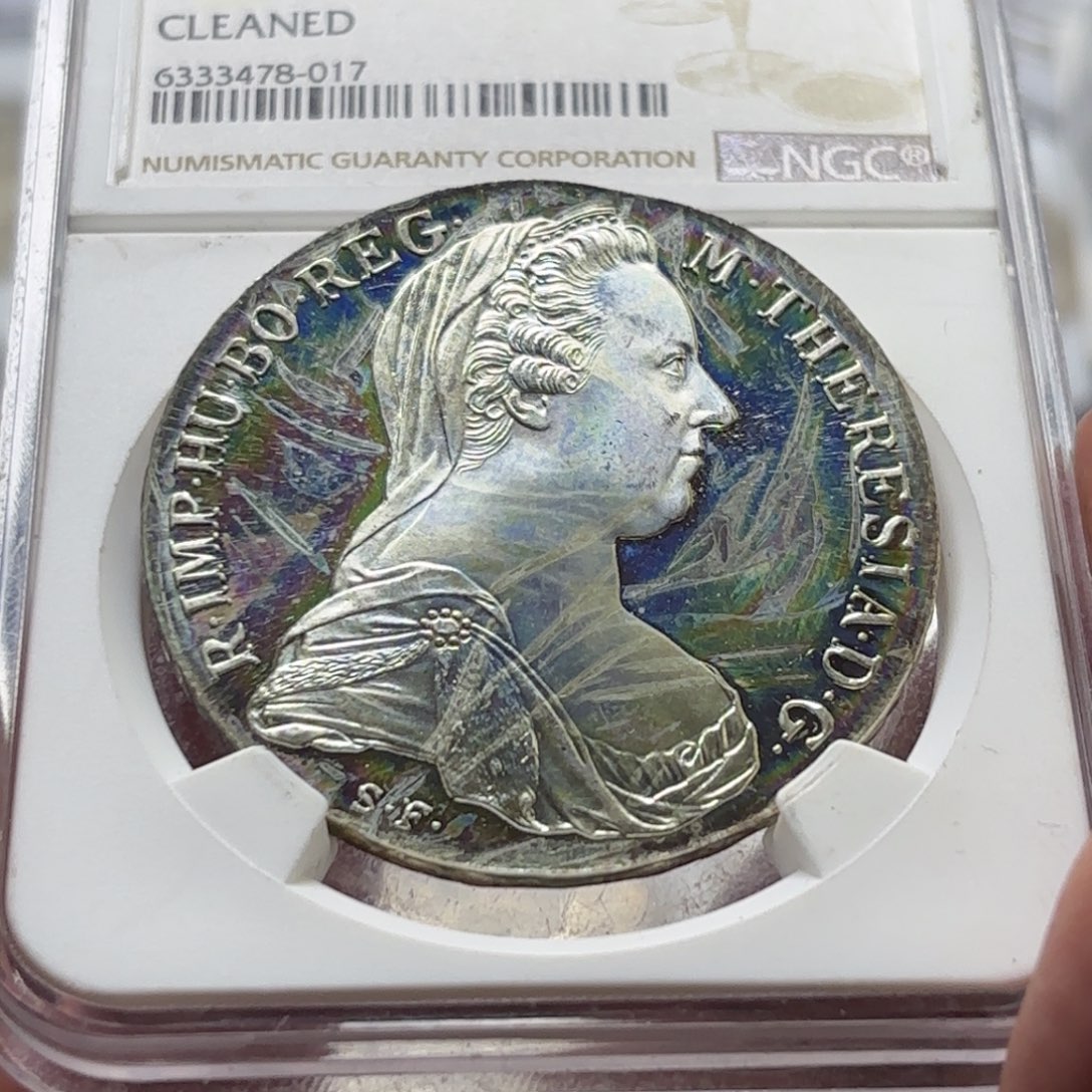 银Ag850精致奥匈帝国官方后铸大奶妈1泰勒28克