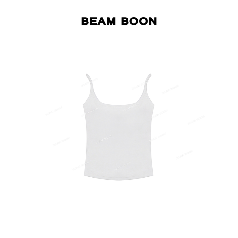 Beam Boon【时髦小姐姐】莱赛尔凉爽防紫外胸垫百搭吊带背心