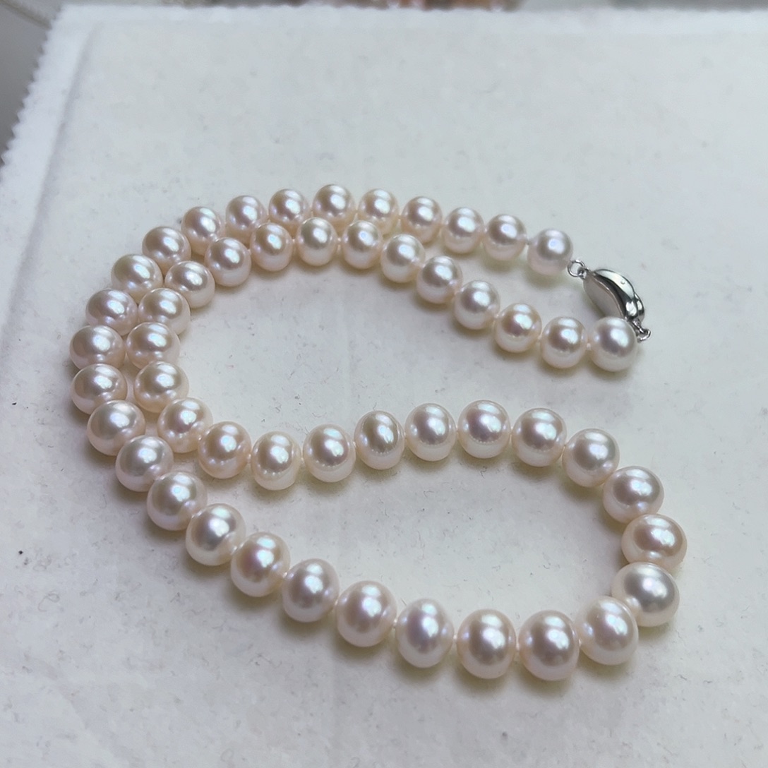 淡水珍珠颈饰银S925镶嵌9-10淡水珍珠