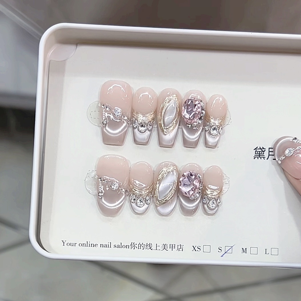 3000 NAIL “万有引力”设计师高定原创纯手工高级感猫眼显白穿戴甲