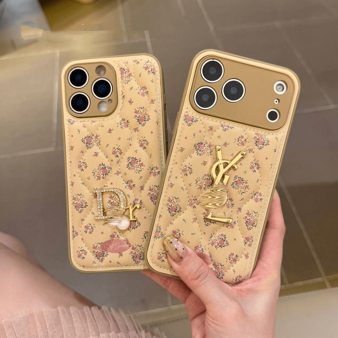 【卡其碎花系列】适用苹果17promax/16/15/14/13全包软边秋冬手机壳