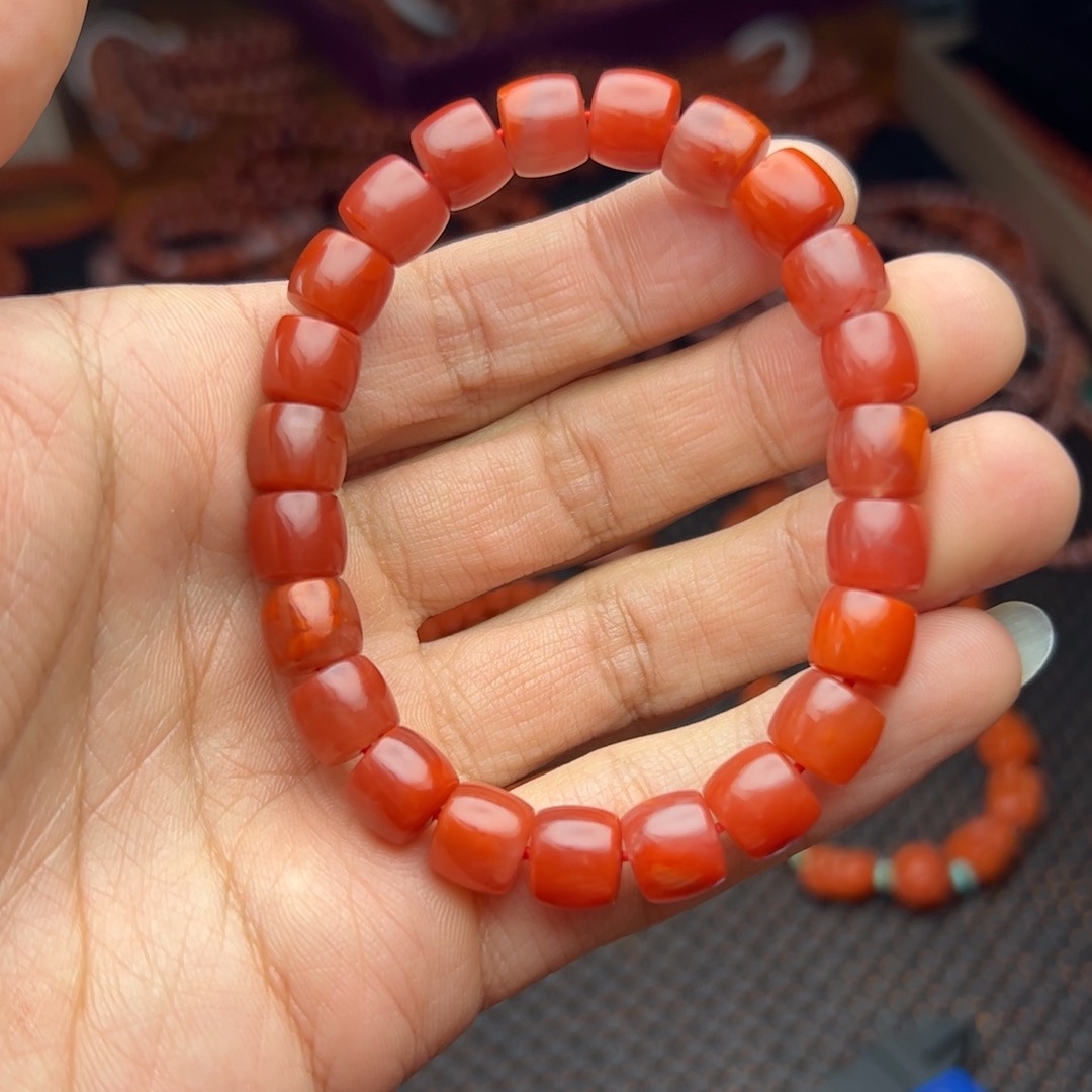 南红玛瑙手链未镶嵌