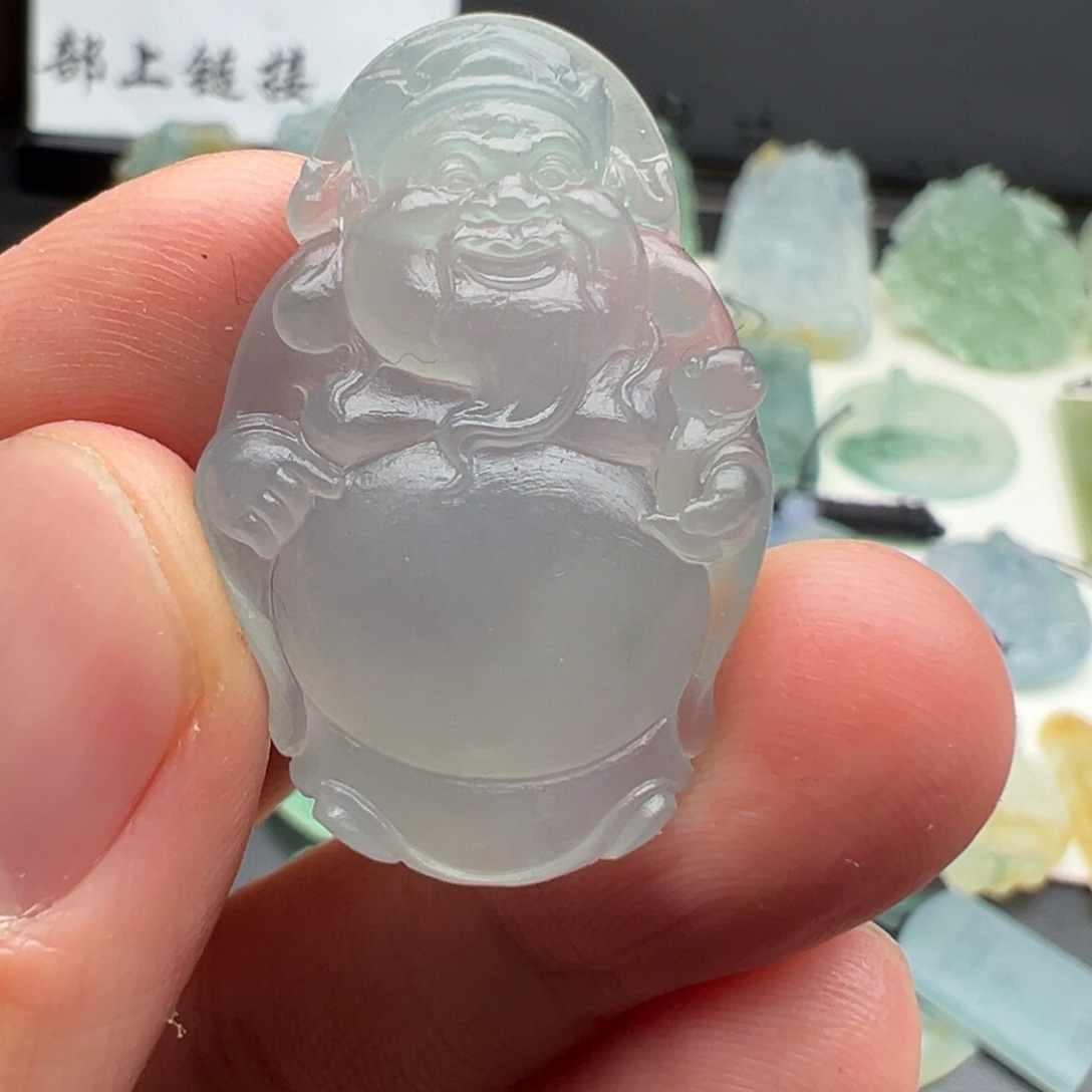 定制翡翠未镶嵌财神爷