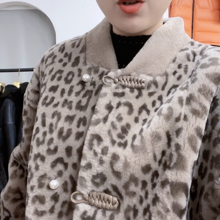 原生态皮毛一体豹纹Ｌ号