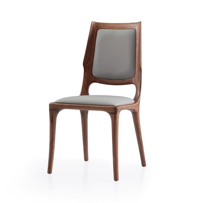 网红家具现代新中式餐椅酒店家用软包椅子全实木软垫书椅餐椅轻奢