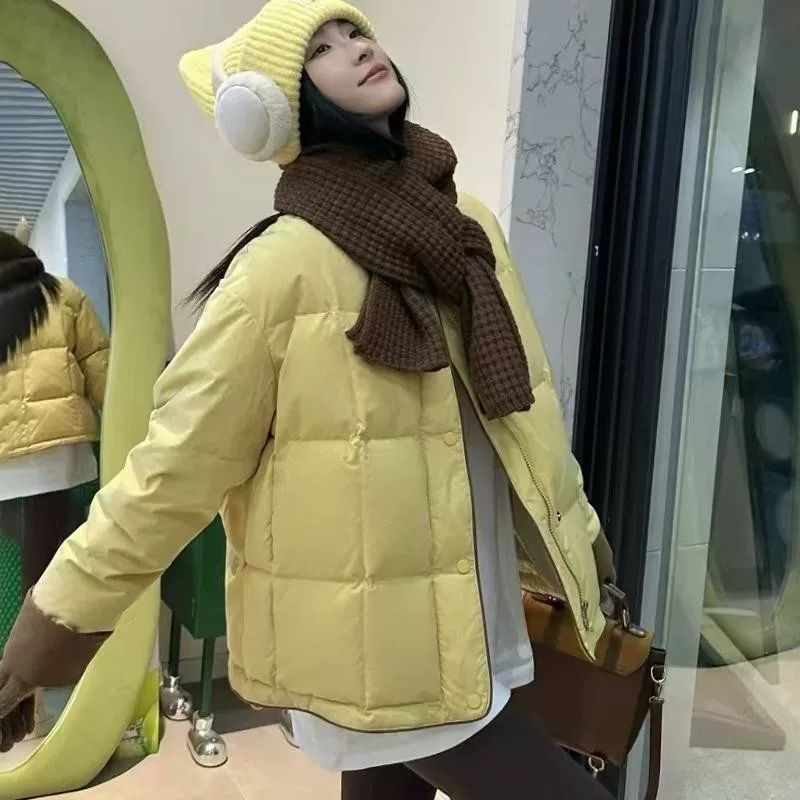 高阳时尚保暖石墨烯云绒服女粘冬季新款韩版宽松洋气送围巾外套潮