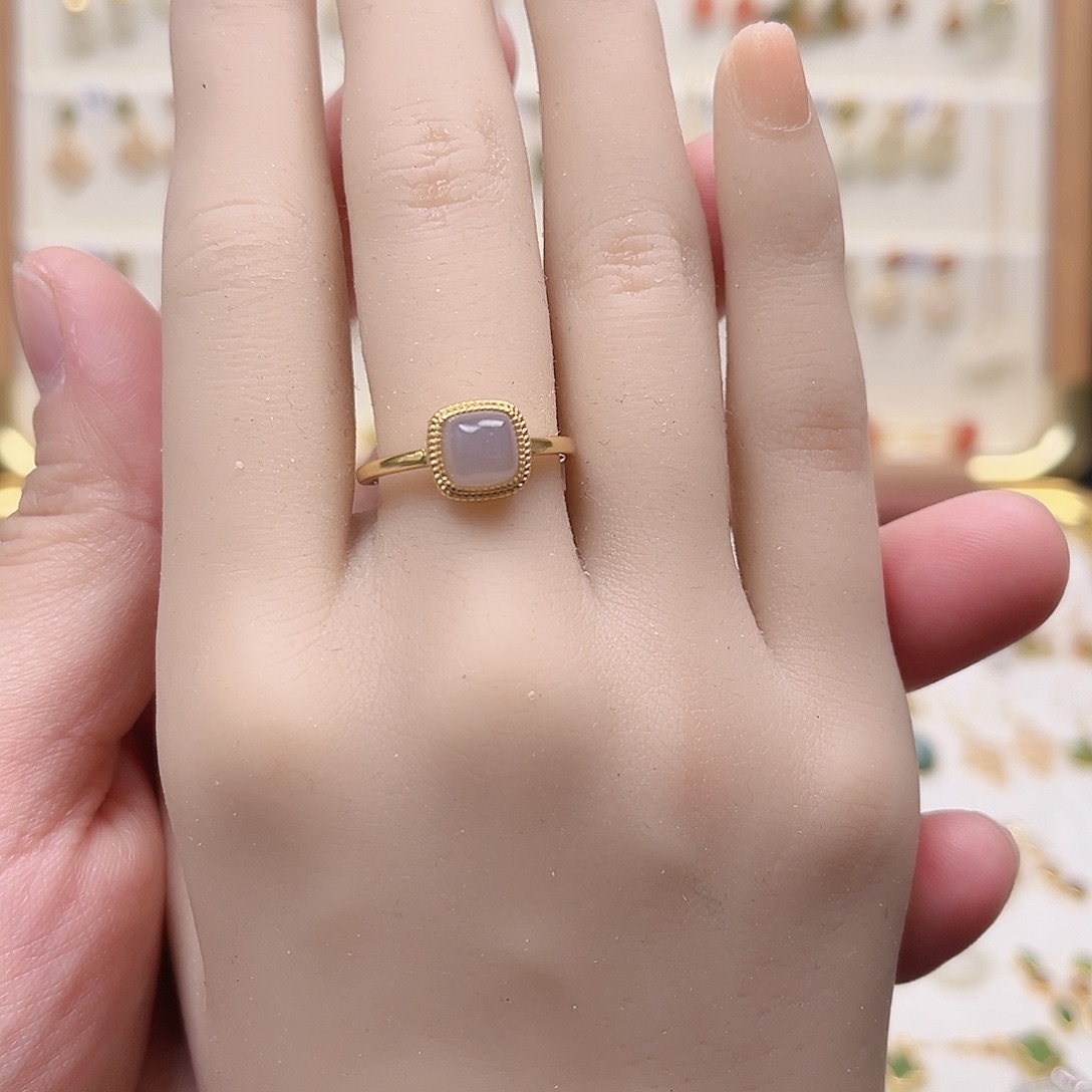 和田玉银S925镶嵌耳饰