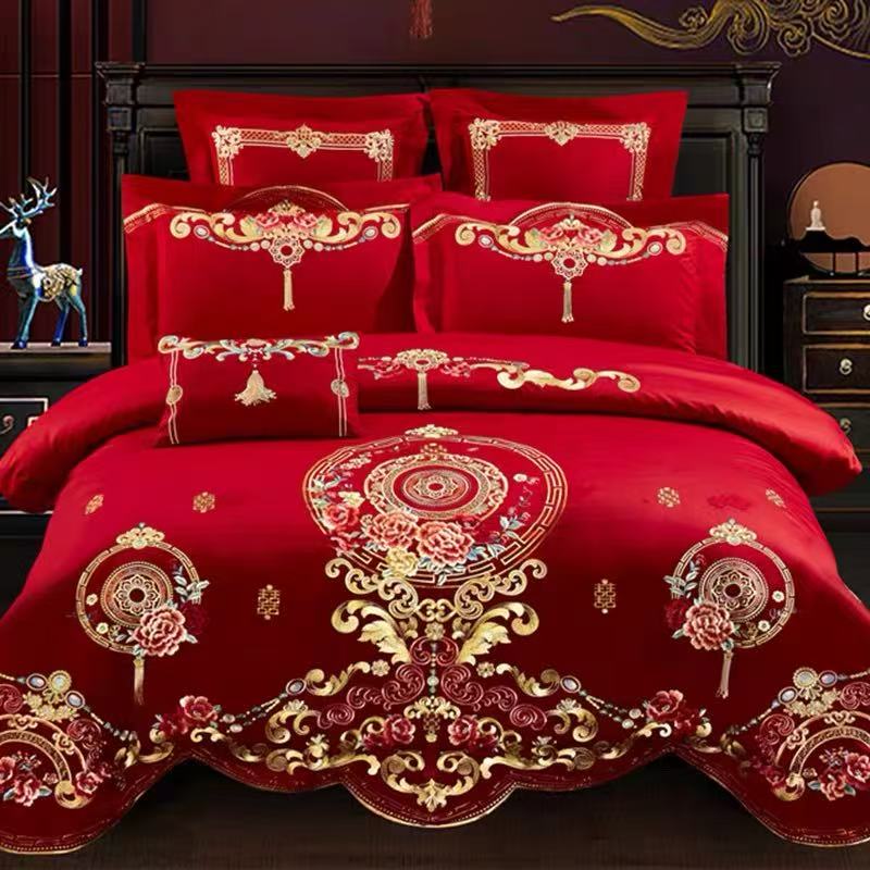 高端！重工绣婚庆四件套！幸福满满