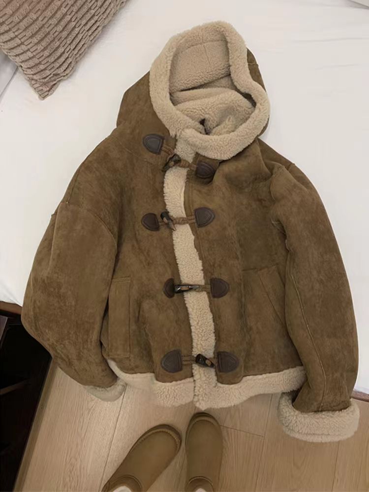 女短外套冬季麂皮拼接款 【非图片款】