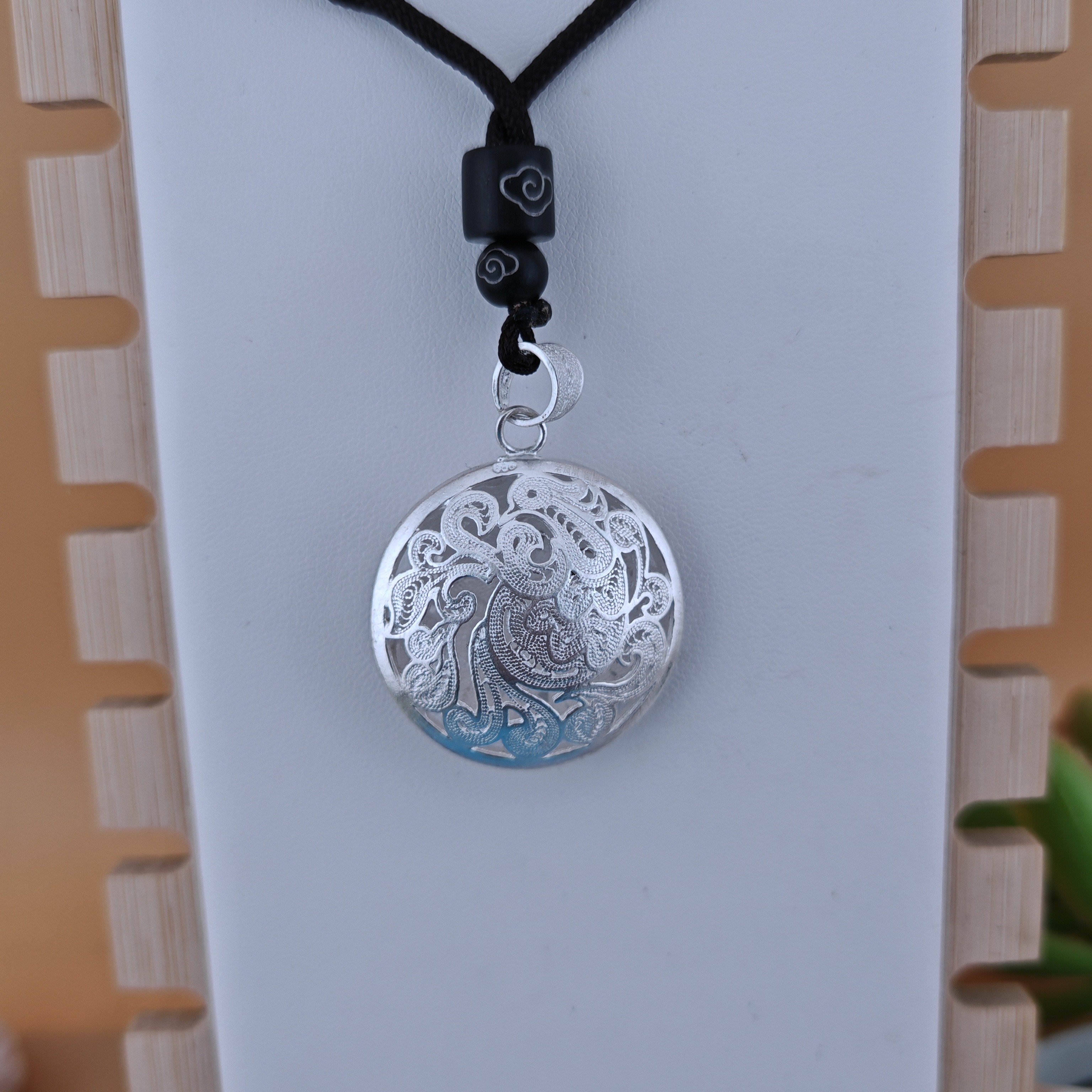 足银银制品 足银民族非遗拉丝凤凰时尚素款民族风纯手工银制品