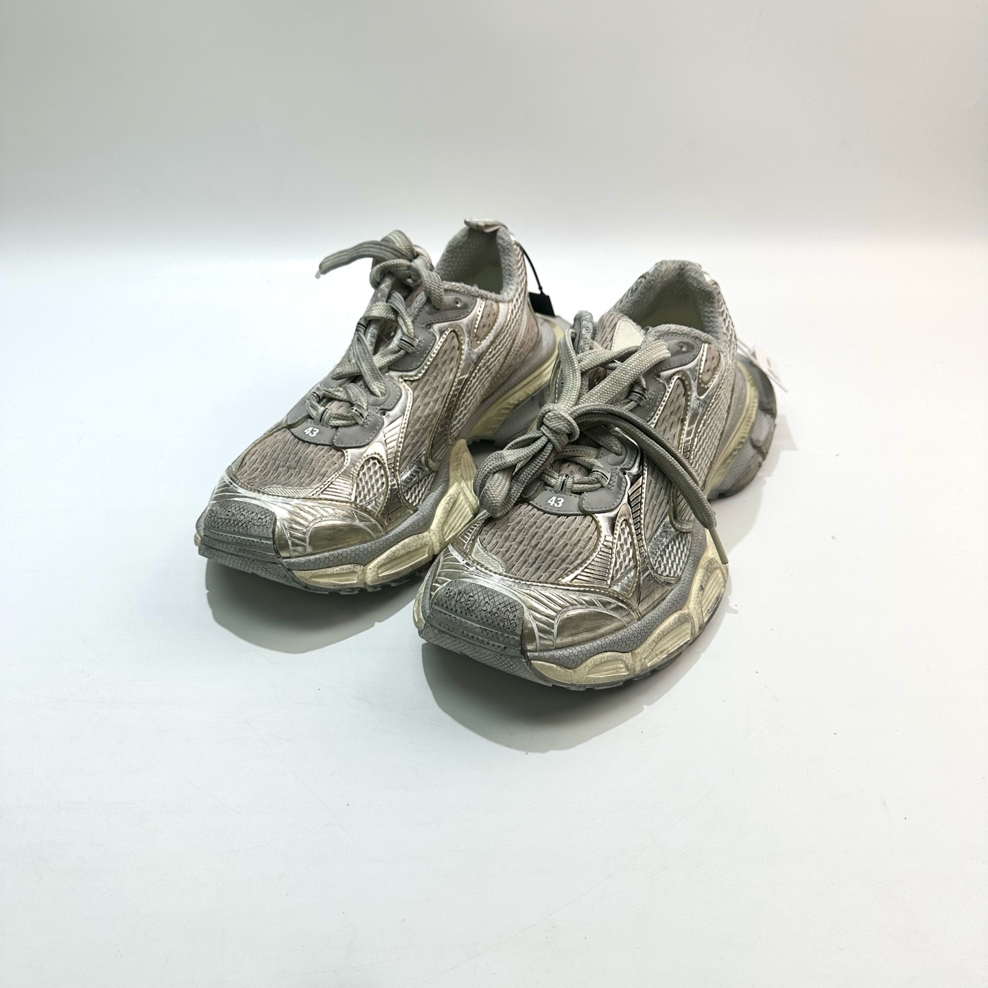 99新 Balenciaga/巴黎世家 43码 米色3XL老爹鞋 SY0891