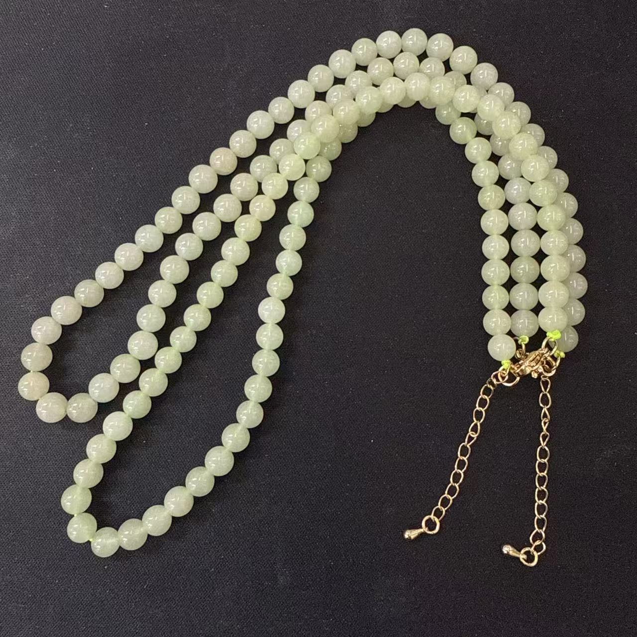 和田玉黄口项链6mm*（多样性发一件）