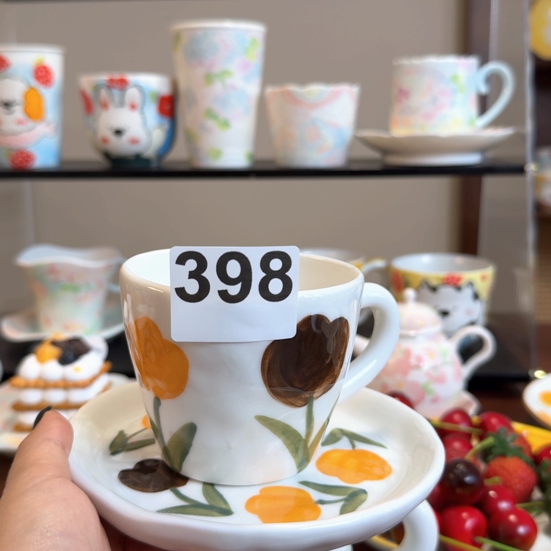 摆件陶景德镇手工手绘陶瓷杯杯