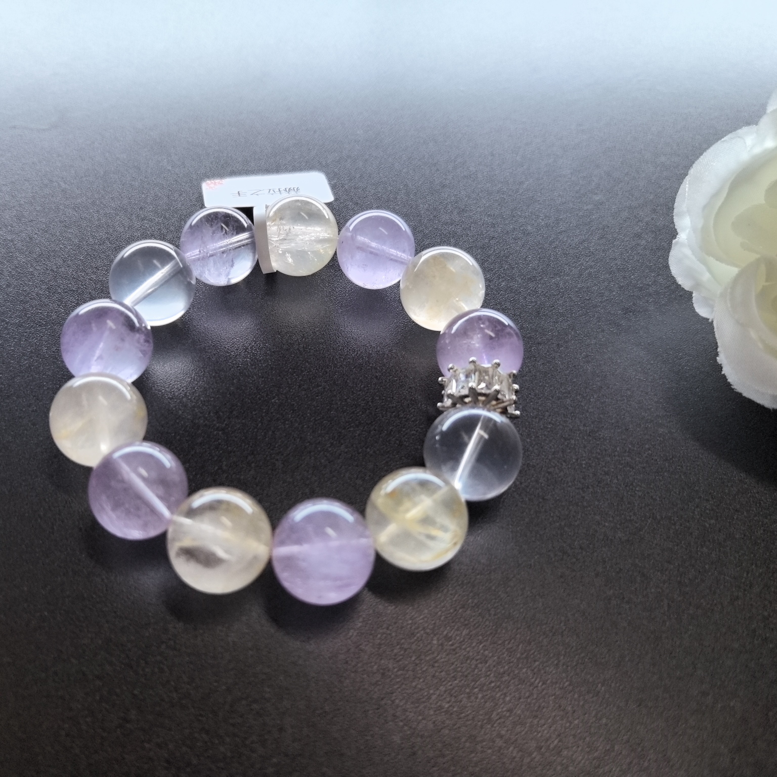 赫拉之手【天空之镜.寻梦】天然黄水晶紫水晶原创DIY水晶手串