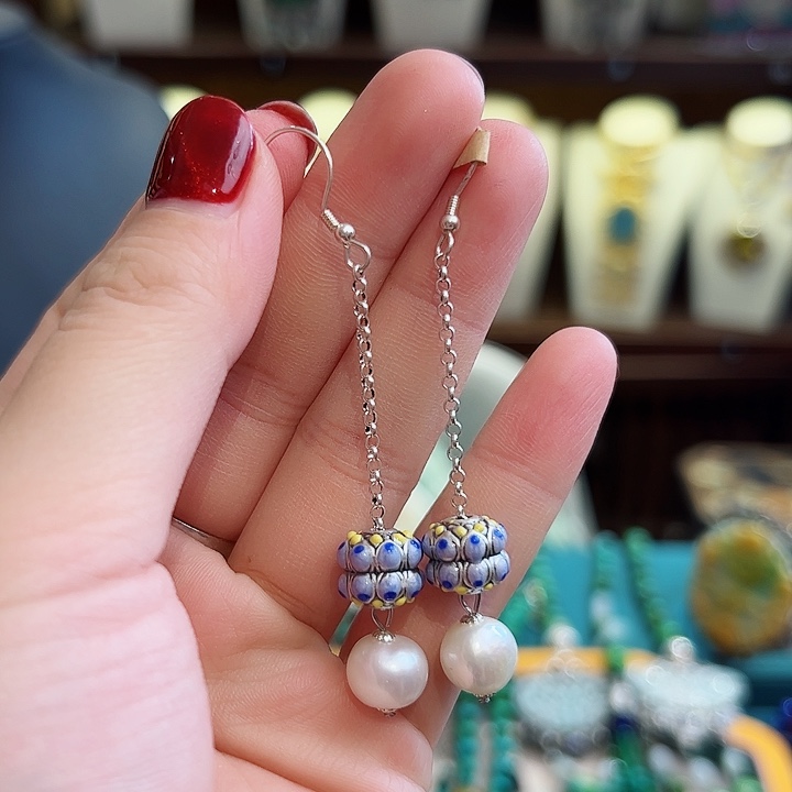 淡水珍珠耳饰未镶嵌耳环