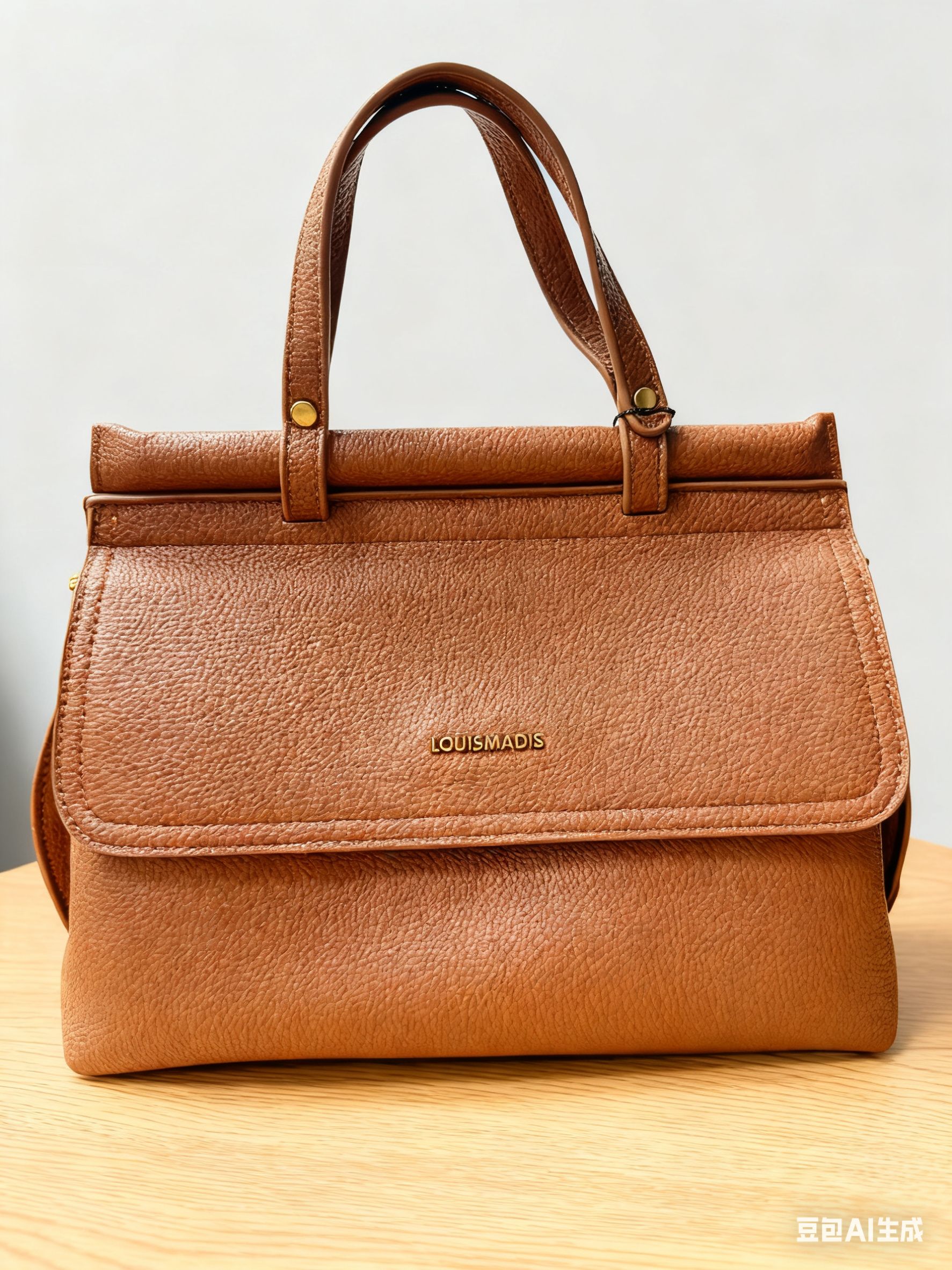 商务通勤肩包棕色单肩包斜挎款焦糖色单根休闲吸扣  412