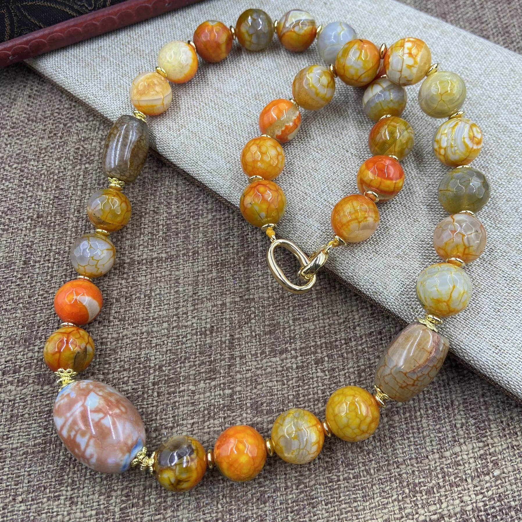 非金属珐琅项链 6153   简约黄色项链百搭气质