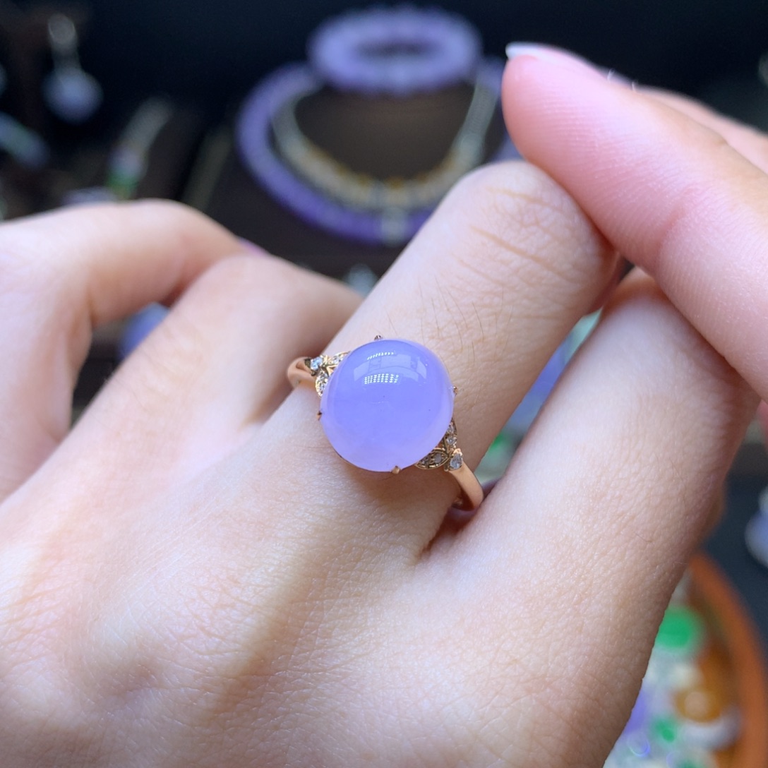 翡翠颈饰18K金镶嵌天然